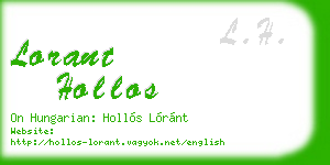 lorant hollos business card